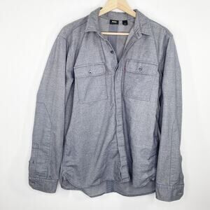 Levi's Blue Grey Button Front Long Sleeve Over Shirt Men's Size Medium M